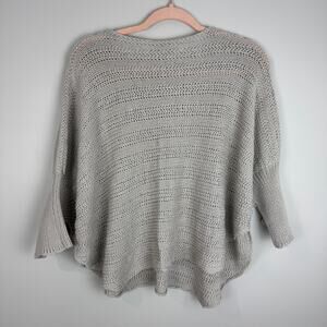 Wooden Ships Women's Tan Cotton Blend Lightweight Doman Sleeve Sweater M/L